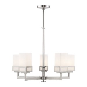 Livex Lighting Harding 5 - Light Chandelier in  Brushed Nickel - 1 of 4