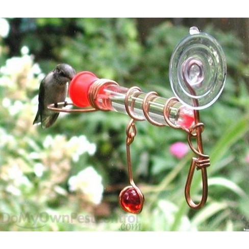 Songbird Essentials Clear/Copper Window Wonder 1 Hummingbird Tube Feeder - 6" - image 1 of 2