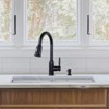 WOWOW Elegant Stainless Steel Single Handle Pull Down Sprayer Kitchen Faucet with Soap Dispenser - 2 of 4