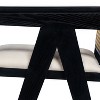 Sapphtopaz Modern Woven Bar Stools Set of 2 Wooden Dining Chairs with Cane Back, Counter Height Bar Stools for Kitchen, Living Room - 4 of 4