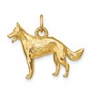Black Bow Jewelry 14k Yellow Gold 3D German Shepherd Charm or Pendant - 3 of 4