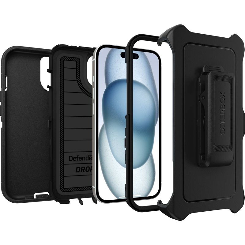 OtterBox Apple iPhone 15/iPhone 14/iPhone 13 Defender Pro Series Case - Black, 3 of 9