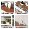 Sapphtopaz TV Stands for Living Room with 2 Storage Drawers Rectangle Entryway Table with Bottom Open Storage Shelf for Hallway, Bedroom - 3 of 4