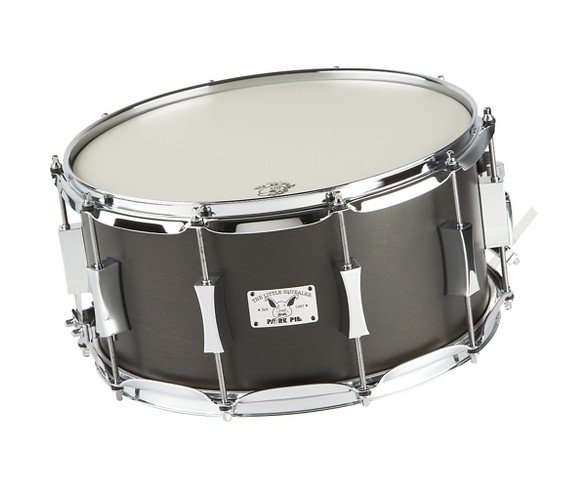 Pork Pie Little Squealer Birch / Mahogany Snare Drum 14 x 7 in. Black Satin