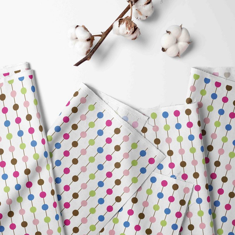 Bacati - Botanical Pink Pearl Crib or Toddler Bed Skirt, 2 of 4