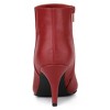 Allegra K Women's Halloween Pointed Toe Zipper Stiletto Heel Ankle Boots - 4 of 4
