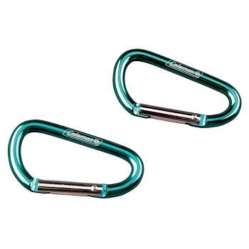 Unique Bargains Loaded Gate Outdoor Hiking Aluminum D Ring Carabiners Keychain  Clip Blue 4 Pcs : Target