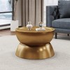 XINGHANZHENXUAN Metal Coffee Table, Round Hourglass Accent Table, No Assembly Required, Modern Minimalist Living Room Furniture - 2 of 4