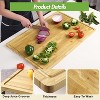 Extra Large Bamboo Cutting Board for Kitchen, Chopping Board with Juice Groove & Handles, Over Sink Cutting Board for Meat Vegetables Fruit - 4 of 4