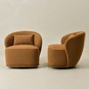 KINWELL Modern Boucle Upholstered 360° Swivel Accent Armchair, Set of 2 - 4 of 4