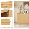 Classic Wooden Sideboard with Beaded Trim, Push-to-Open Doors & Adjustable Shelves, Elegant Storage Cabinet for Dining or Living Room - 4 of 4