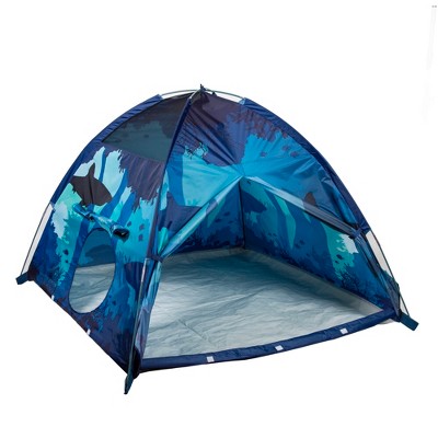 Blue Shark Cove Dome Play Tent with Tunnel Port