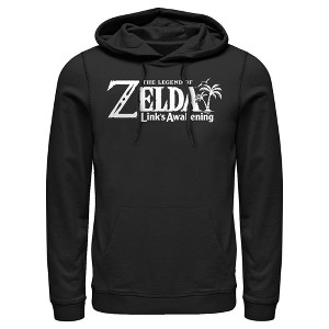 Men's Nintendo Legend of Zelda Link's Awakening Classic Logo Pull Over Hoodie - 1 of 3