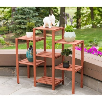 7 Tier Plant Stand Rectangular - Brown - Leisure Season