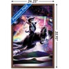 Trends International James Booker - Galaxy Cat on Dinosaur Unicorn In Space Framed Wall Poster Prints - 3 of 4