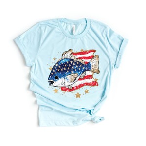 Simply Sage Market Patriotic Fish Short Sleeve Tee - 1 of 4