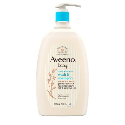 Aveeno Baby Gentle Wash & Shampoo With Natural Oat Extract For Sensitive  Hair & Skin - Lightly Scented - 33 Fl Oz : Target