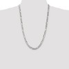 Black Bow Jewelry Men's 6.75mm Sterling Silver, Solid Figaro Chain Necklace - 2 of 4