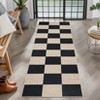 Washable Modern Living Room Rugs, Gingham Check Non Slip Bedroom Carpet, Geometric Checkered Indoor Floor Rugs for Dining Room - 2 of 4