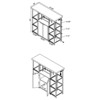 Coaster Gallimore Modern 2 Door Wood Bar Cabinet with Glass Shelf White High Glossy/Chrome - 4 of 4