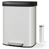 Acekool 16 Gallon 60L Stainless Steel Step Trash Can with Soft-Close Lid, Large Capacity Rectangle Garbage Bin for Kitchen, Bathroom, Living Room - 2 of 4