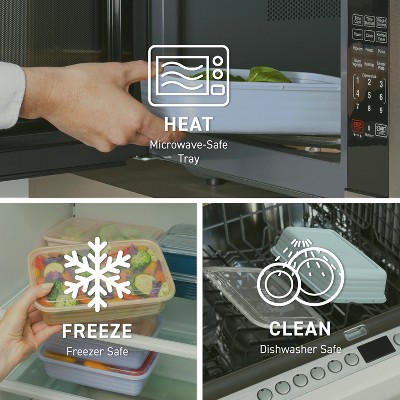 Khaki Green BPA-Free Reusable Meal Prep Containers, 10-Pack