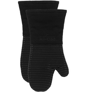 All-Clad Premium Silicone Oven Mitts, 2-Pack, Black - 1 of 4