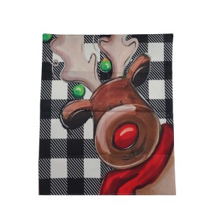 Unique Bargains Dining Chair Slipcovers Linen Gray Black White 22.83"x19.29" 1 Pc - 1 of 4