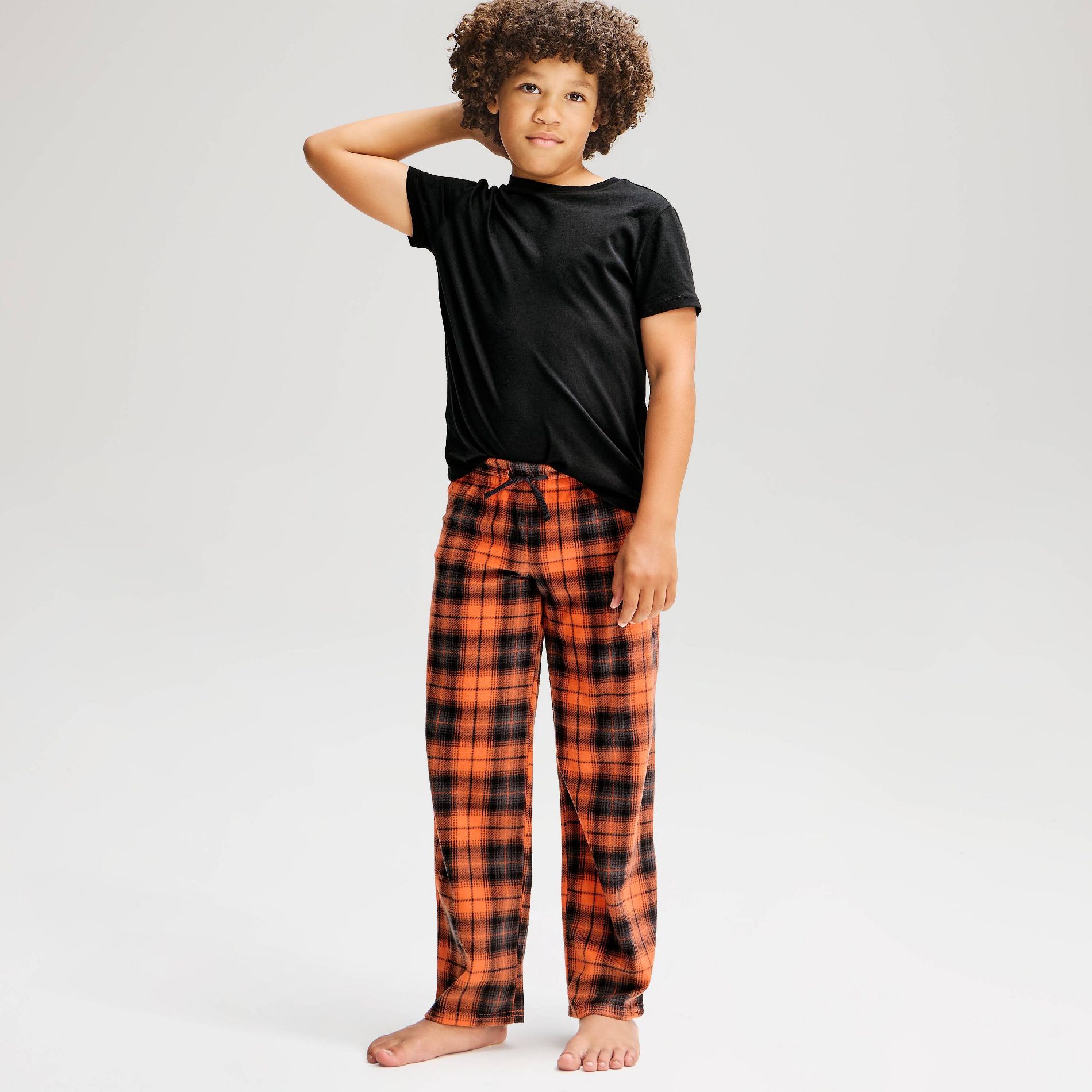 Boys' Halloween Plaid Pajama Pants - Cat & Jack™ Orange