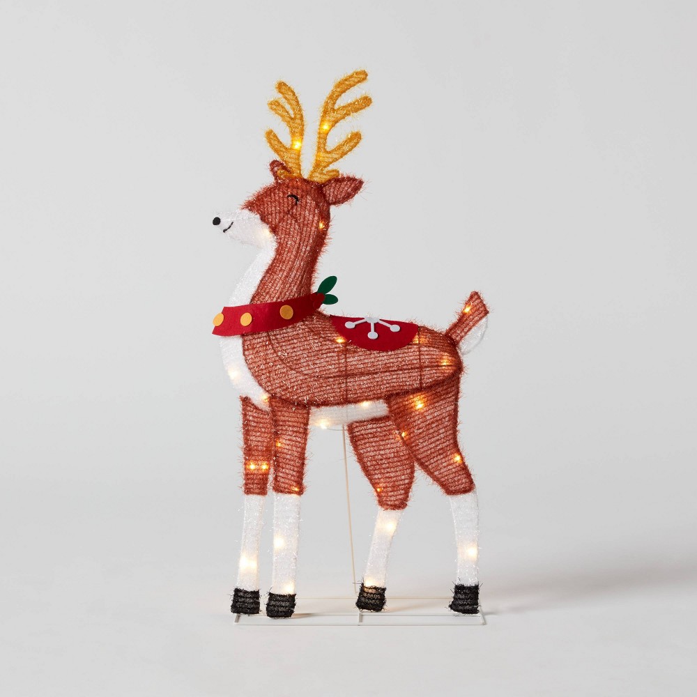 33" LED Dewdrop Tinsel Reindeer Christmas Novelty Sculpture Light - Wondershop™