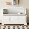 Shoe Bench, Retro Shoe Storage Bench with Safe Soft-Close Devices, Storage Chest W/Hidden Storage & Cushion for Entryway, Living Room - 3 of 4