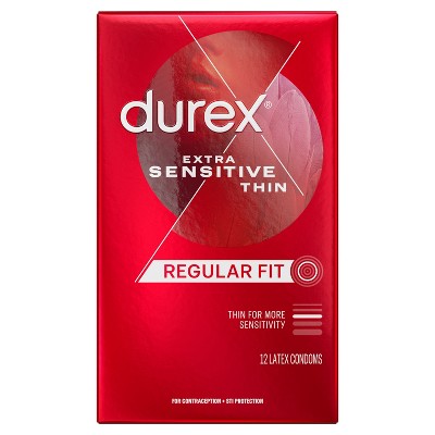 Durex Extra Sensitive Extra Lubricated Ultra Thin Condoms - 12ct : Target