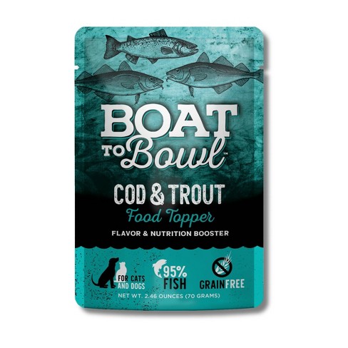 Boat To Bowl Cod And Trout Seafood Fish Flavor Food Topper Wet Cat