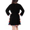 LA LEELA Women's Summer Bathing Suit Cover Ups Mini Holiday Beachwear Mini Swim Suit Loose Beach Dress Boho Dress X-Large-XX-Large Black, Solid - 3 of 4