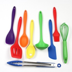 Chef Craft 9 Piece Premium Silicone Kitchen Tool and Utensil Set - 1 of 4