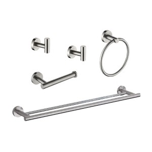 5-Part Wall-Mounted Towel Bar Collection for the Bathroom - Complete Storage Solution - 1 of 4
