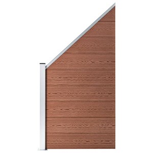 vidaXL Fence Panel WPC 37.4 in.x(41.3 in.-70.9 in.) Brown - 1 of 4