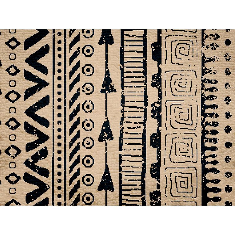 Deerlux Boho Living Room Area Rug with Nonslip Backing, Bohemian Tribal Print Pattern, 4 of 7