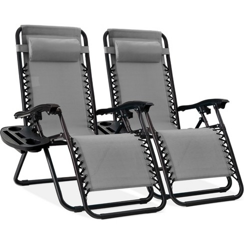 Best Choice Products Oversized Zero Gravity Chair, Folding Recliner W/  Removable Cushion, Side Tray : Target