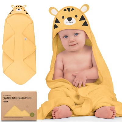 KeaBabies Cuddle Baby Hooded Towel, Organic Baby Bath Towel, Hooded Baby Towels, Baby Beach Towel for Newborn, Kids