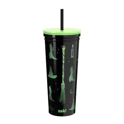 Zak Designs 23 fl oz Stainless Steel Wicked Kendall Straw Tumbler Black