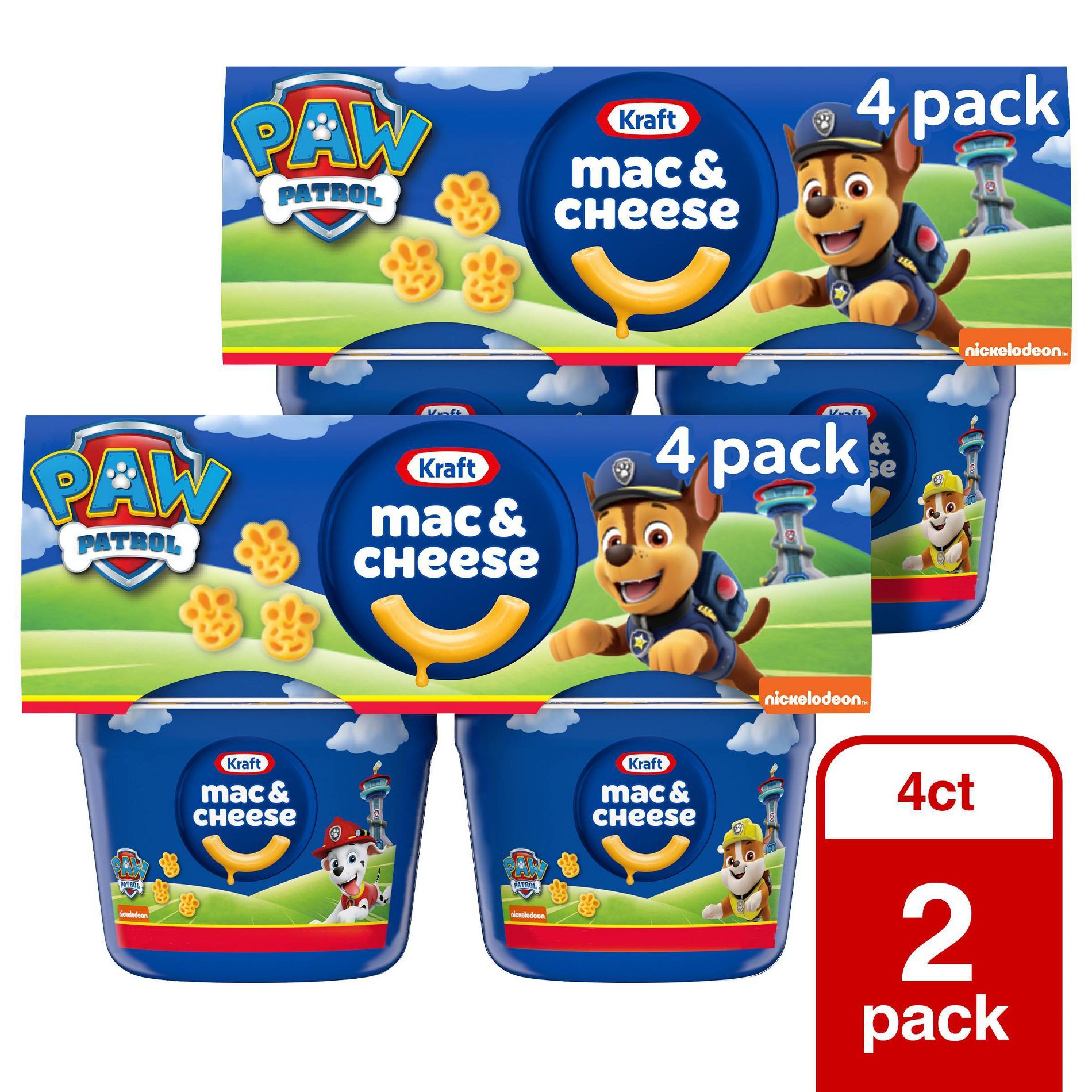 Kraft PAW Patrol 2 Pack/7.6oz/4ct Each Microwavable Mac and Cheese Cups