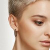 EVERLY JEWELRY | Sterling Silver 1/4 CT Black Diamond TW Hoop Earrings Black Rhodium Plated - 4 of 4
