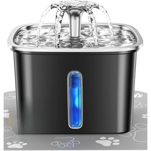 Automatic Pet Water Fountain for Cats & Dogs, Stainless Steel Water Dispenser with Filter - 1 of 4