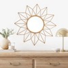 Brewster Narci Gold Floral Wall Mirror: 24-in Round Iron Frame, No Assembly, Wall Mount - 3 of 4