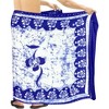 LA LEELA Men's Bath Trunk Summer Sarong Pareo Wraps One Size FloralBlue - 3 of 4