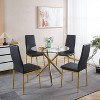 APRILSOUL37.4"Chair set of 4,GOLDEN COLOR LEG,WHITE SEAT - 2 of 4