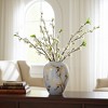 Chinoiserie Vase with Floral Design, Ceramic Ceramic, Traditional Decorative Accent for Home, Office, Living Room - 10" White - 2 of 4