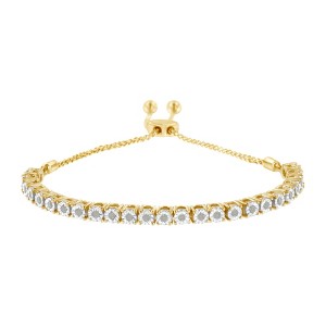 Haus of Brilliance Silver 1/4 Cttw Miracle-Set Diamond Bolo Tennis Bracelet - 1 of 4