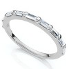 Pompeii3 1/2Ct Baguette Diamond Anniversary Stackable Band 14k Gold or Platinum Lab Created - 3 of 4